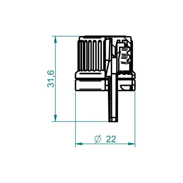 Pokrovček 18 TE/kapalka S2-Bel
